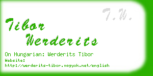 tibor werderits business card